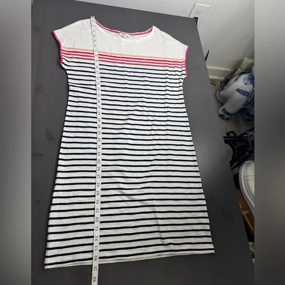 Boden Paulina Jersey Dress Ivory Multi Stripe - Picture 8 of 9
